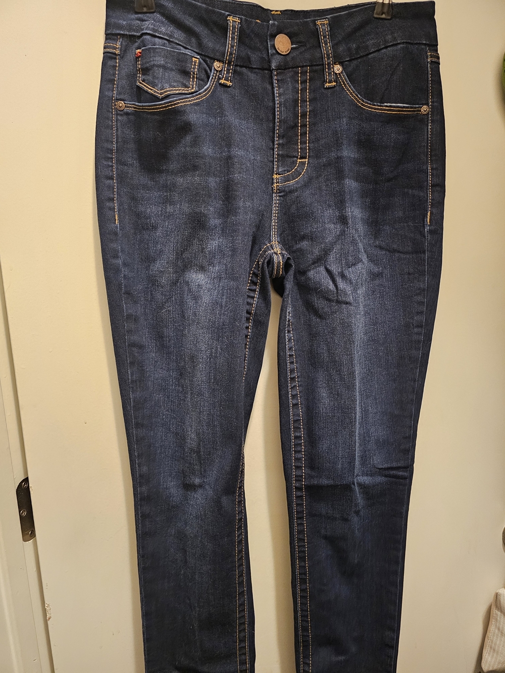Seven7 Tummyless High Rise Skinny Jeans Dark Wash Size 4 Euc